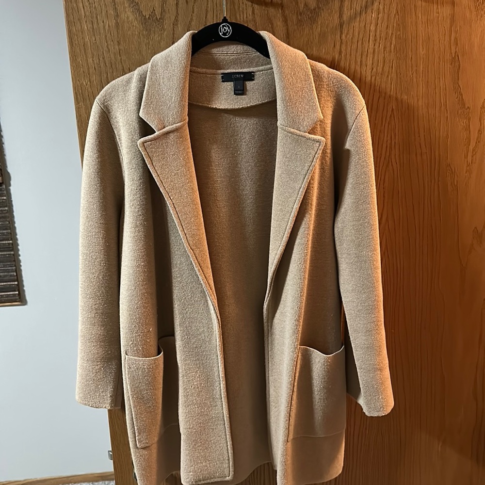J. Crew Camel Sweater Blazer